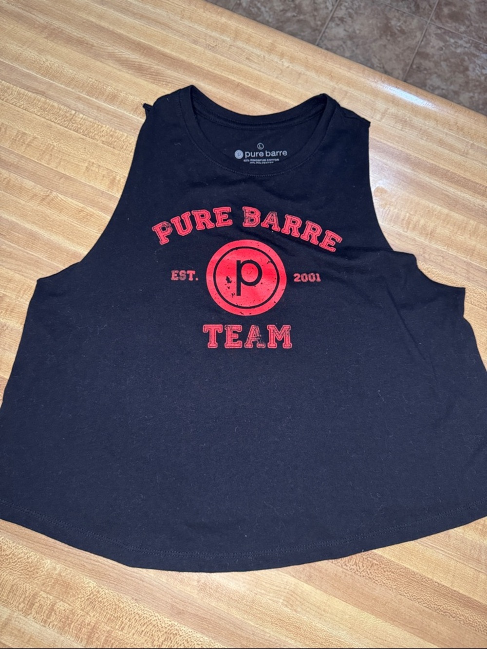 Pure Barre Black Tank with Red Logo